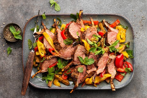 Racks of lamb with harissa