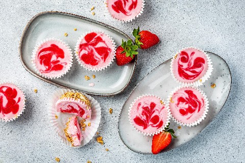 Bouchées de fraises givrées