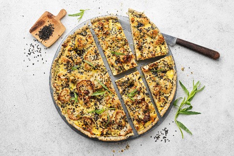 Quiche con cavolfiore e formaggio di capra