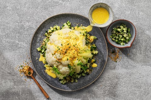 Blumenkohl mit Safran-Hollandaise