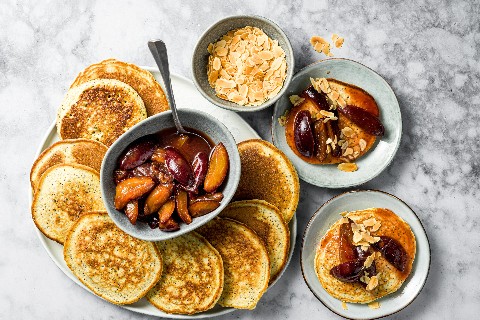 Pancakes à la compote de pruneaux
