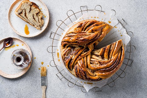 Girella di pane lievitato alle pere