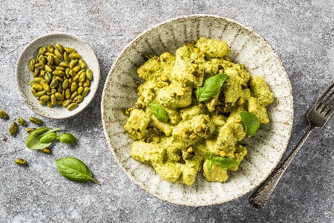 Gnocchi with pistachio pesto