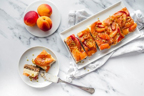 Barres de cheesecake aux abricots