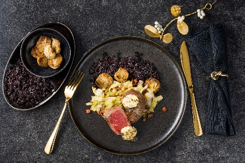 Tenderloin au chou pointu et aux truffes