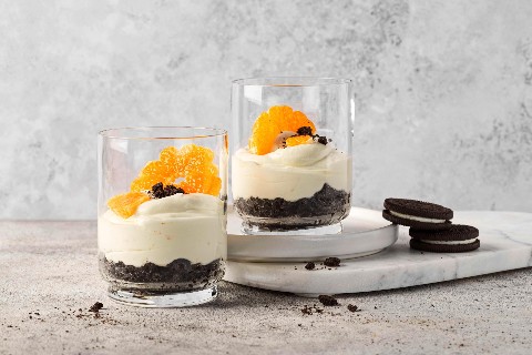 Cheesecake al mandarino nel vasetto