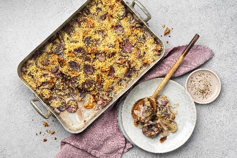 Kartoffelgratin mit Schalotten