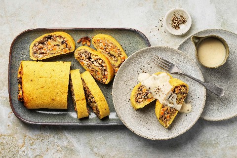 Rotolo di patate e funghi