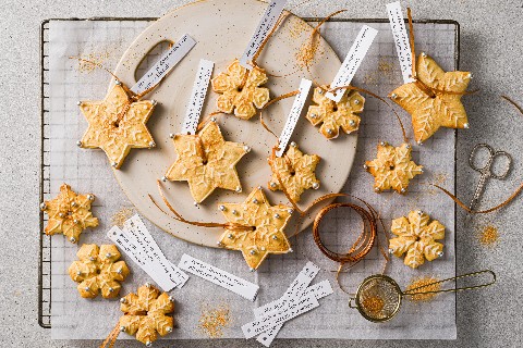 Christmas tree star biscuits
