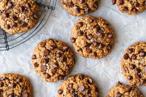Cookies alla zucca con dadini di cioccolato