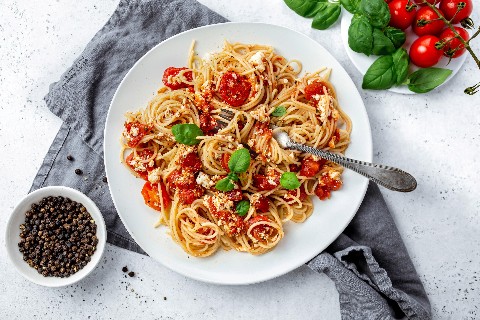 Silken tofu spaghetti