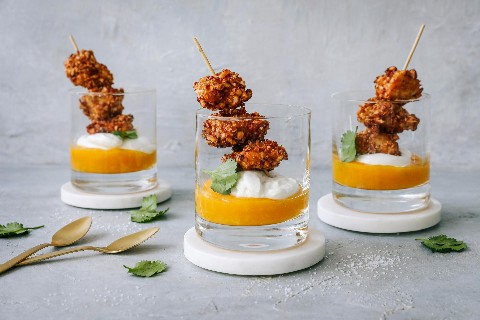 Spiedini di pollo con salsa al mango