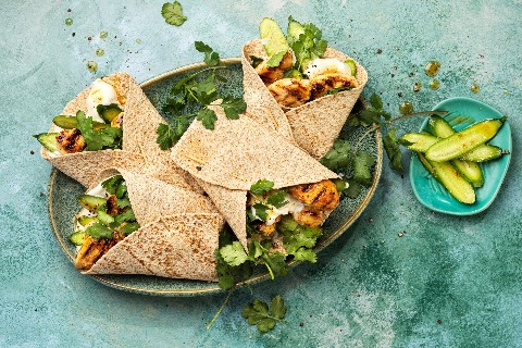 Grillierter Poulet-Burrito