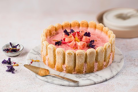 Charlotte di rabarbaro con cocco