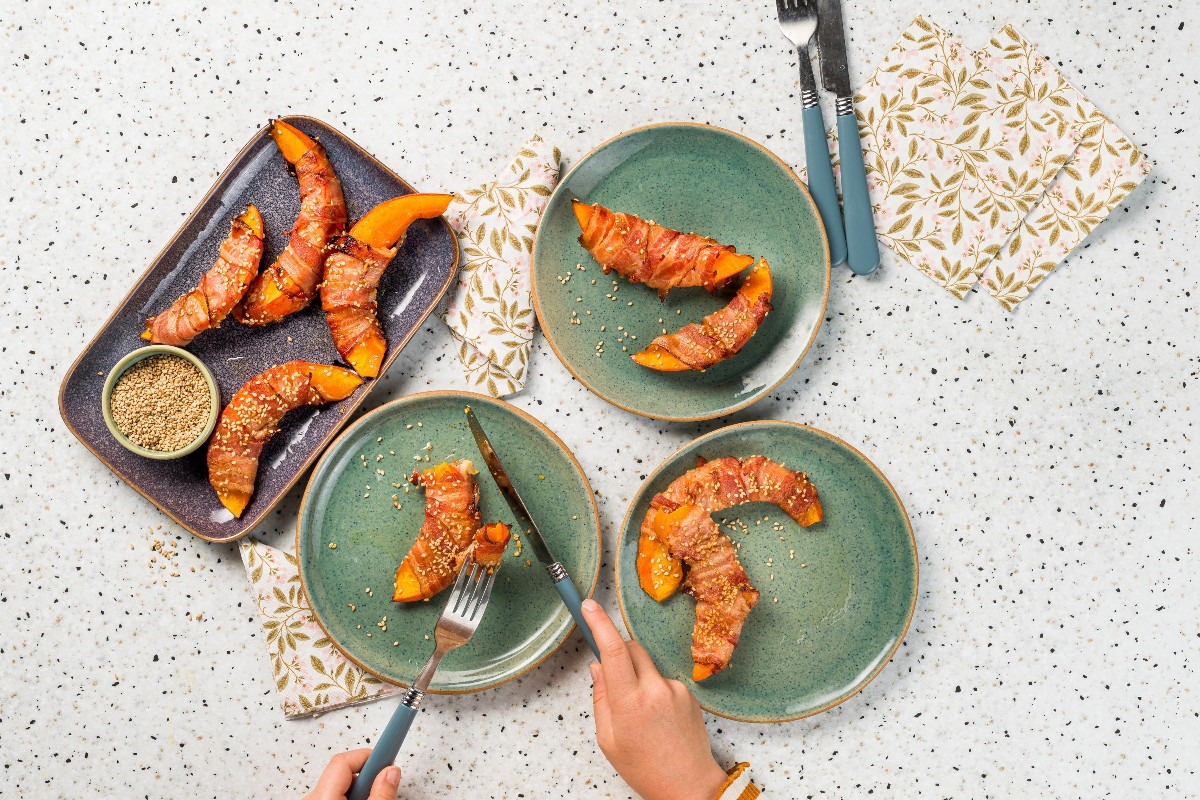 Squash slices with bacon - Recipes | little FOOBY