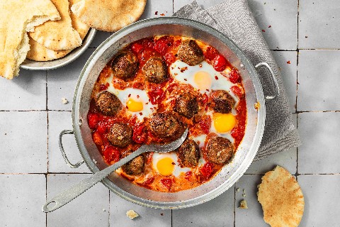 Shakshuka con polpette
