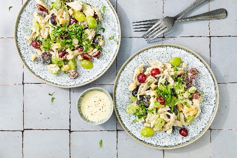 Salade de poulet et raisin