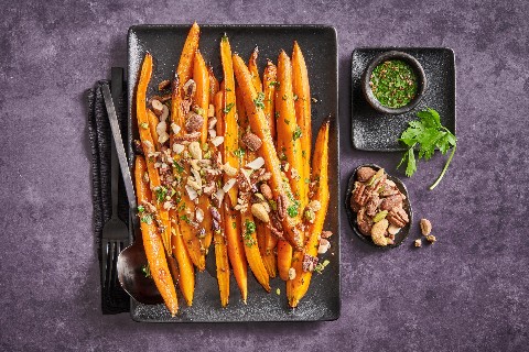 Carottes rôties au miel et au vinaigre balsamique