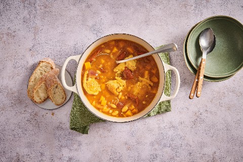 Stufato di pollo e fagioli