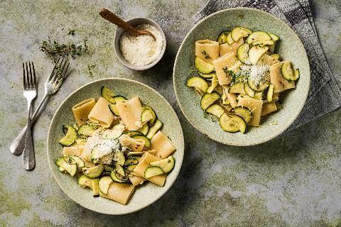 Pasta with courgettes