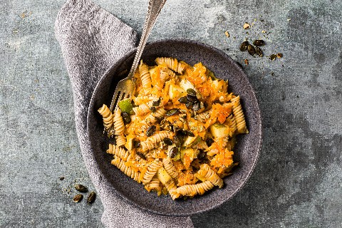 Pasta with squash and pear