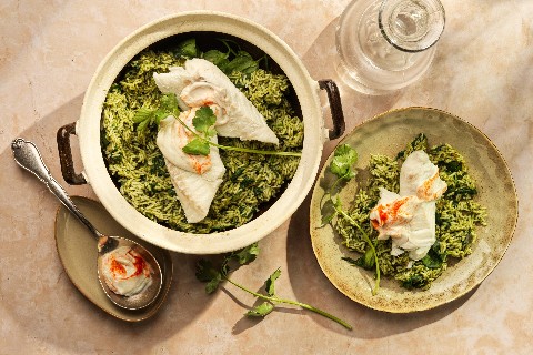 Cabillaud et riz aux fines herbes
