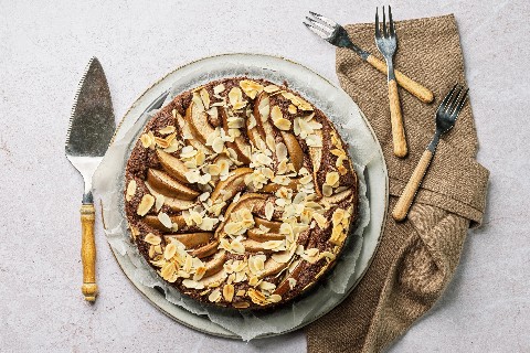 Pear and chocolate cake