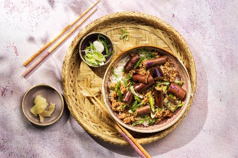 Aubergines à la viande hachée