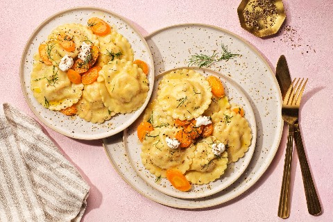 Ravioli alla ricotta e alle carote