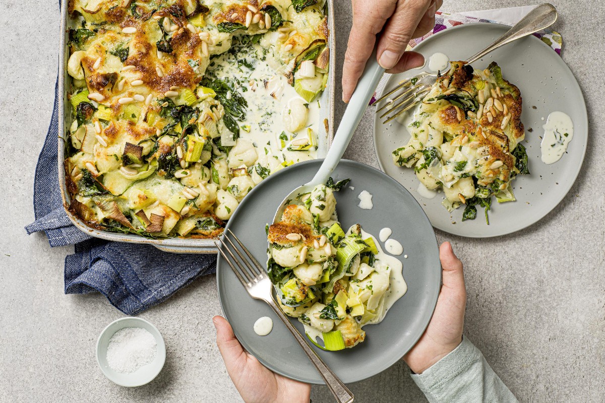 Wild garlic gnocchi gratin - Recipes | little FOOBY