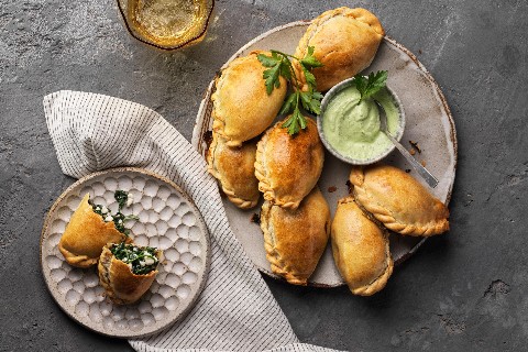 Empanadas con spinaci e cottage cheese