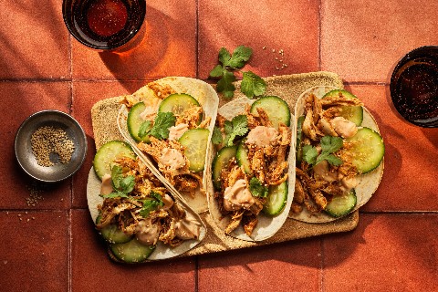 Tacos au poulet teriyaki