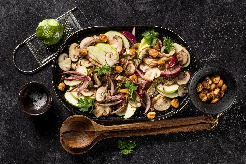 Ceviche de champignons à la pomme