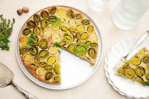 Vegane Lauch-Tarte-Tatin