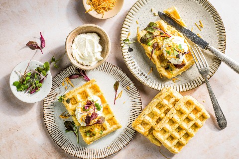Gaufre al cheddar