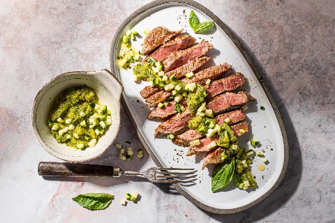 Entrecôte mit Zucchettisauce