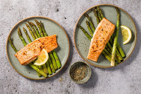 Airfryer Lachs mit Spargeln
