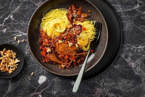 Maccheroncini al ragù di vitello
