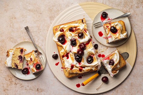 Cherry and lime cake