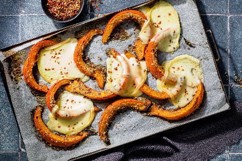 Chilli-vanilla squash with raclette