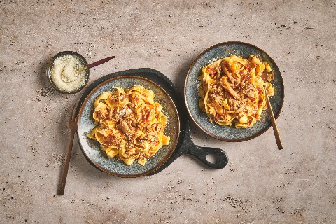 Spezzatino di funghi sfilacciati