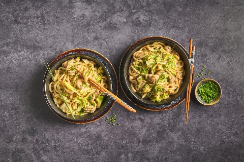 Udon with chicken