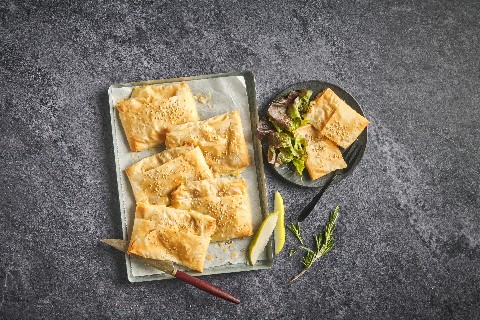 Aumônières au fromage et aux poires