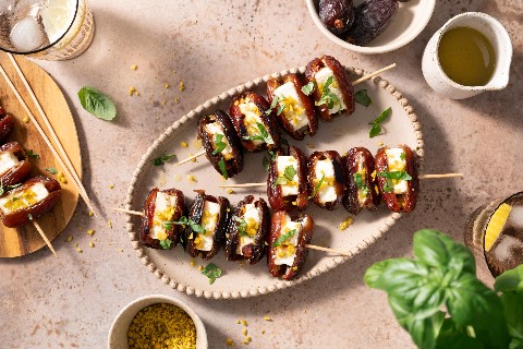 Brochettes Feta-Dattes