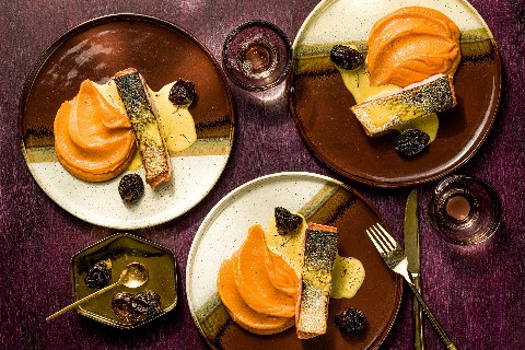 Lachs mit Safran-Beurre blanc