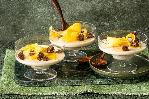Kombucha-Honig-Mousse mit Mango