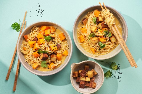 Ramen alla zucca con tofu