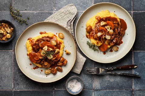 Bourguignon vegana ai funghi