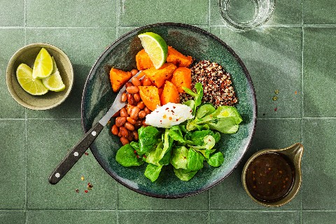 Quinoa and sweet potato bowls