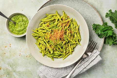 Pâtes au pesto de chou kale